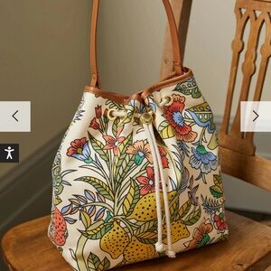 Boden Vibrant Floral Canvas Shoulder Bag